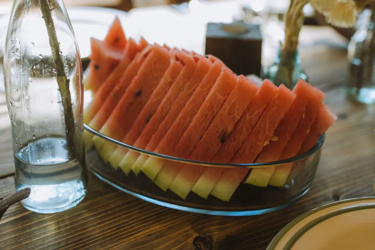 Tranches de pastèque, source naturelle de citrulline